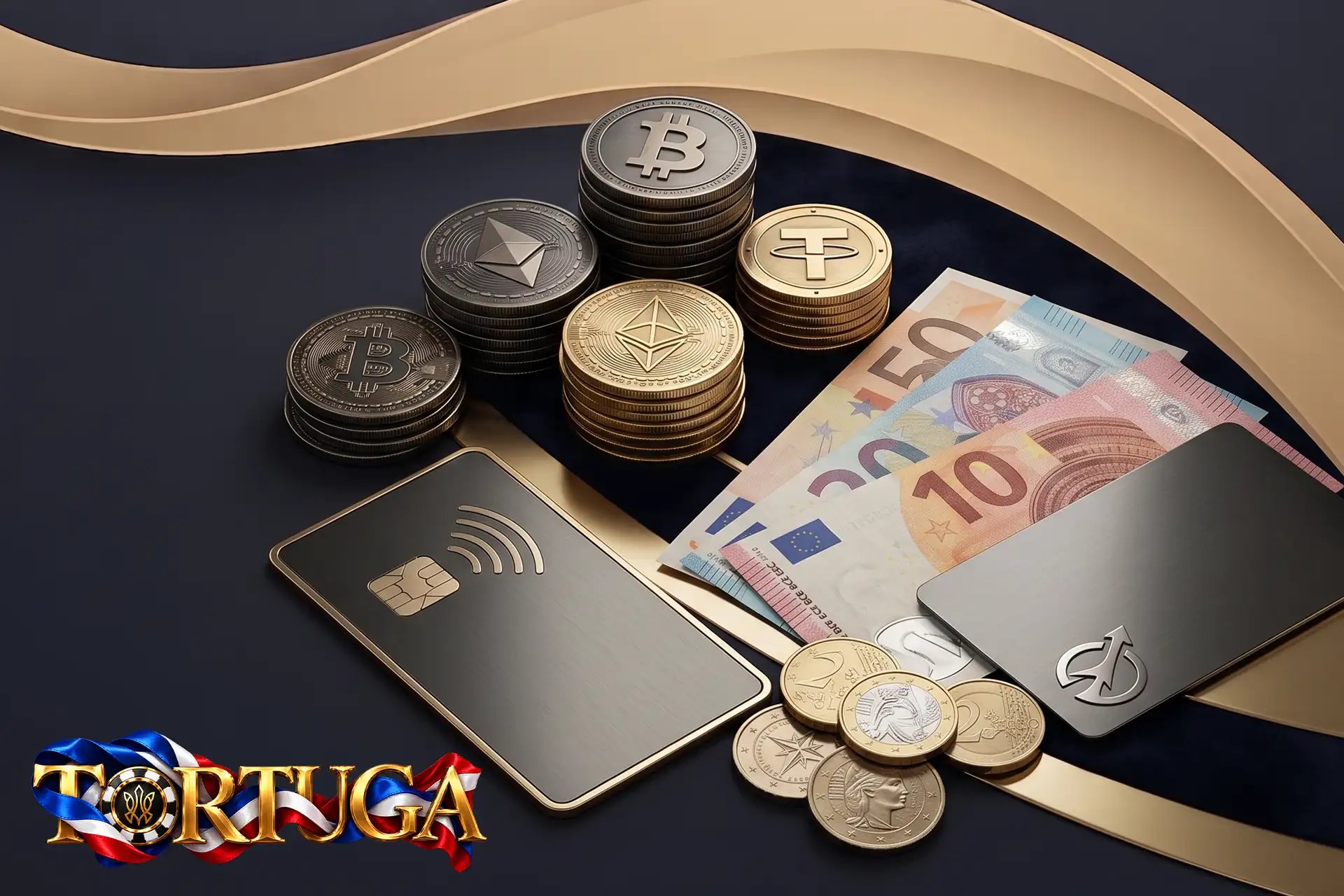Options de paiement sécurisées pour les dépôts et retraits, comprenant des cartes bancaires, des billets en euros et diverses cryptomonnaies